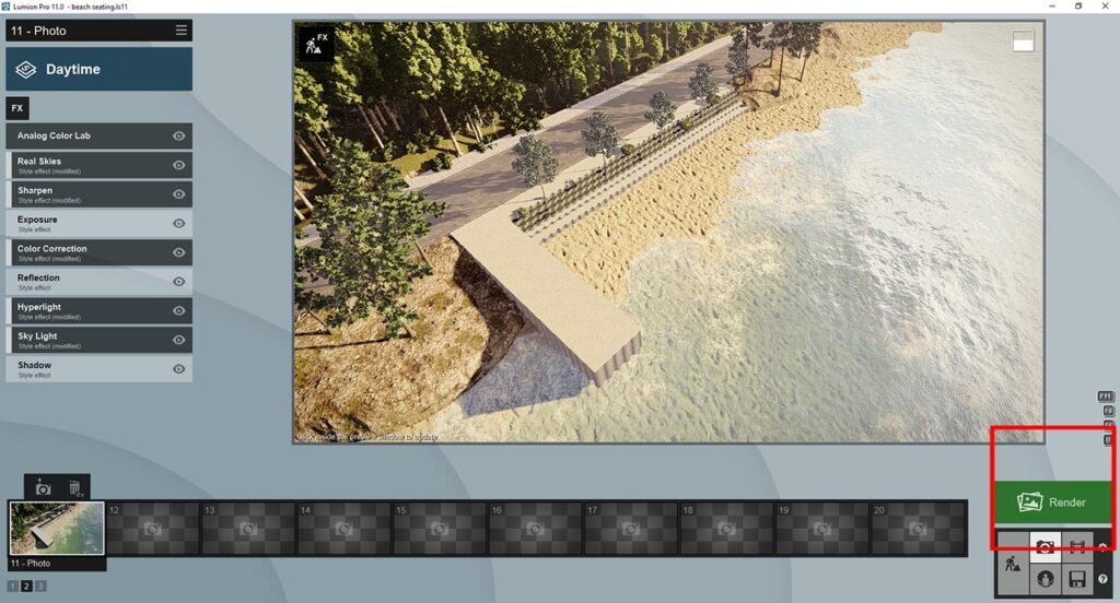 Beachfront design Lumion 11